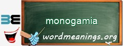 WordMeaning blackboard for monogamia